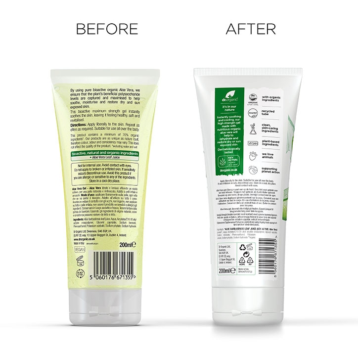 Dr. Organic Τζελ Σώματος Aloe Vera 200ml